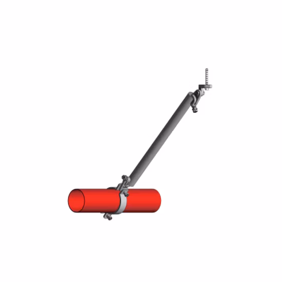 Система поддержки антисейсмических связей труб